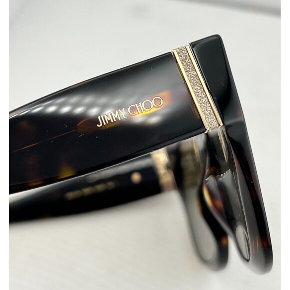 NEW Jimmy Choo Leela Women\'s Sunglasses 55MM Havana Brown Tortoise ITALY w/Case main image 6